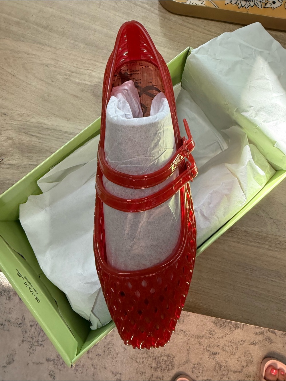 Sam Edelman Mila Jelly Flats in Red - Picture 4 of 5